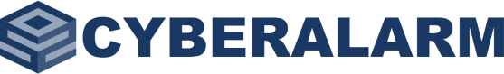 logo cyberalarm blauw wit
