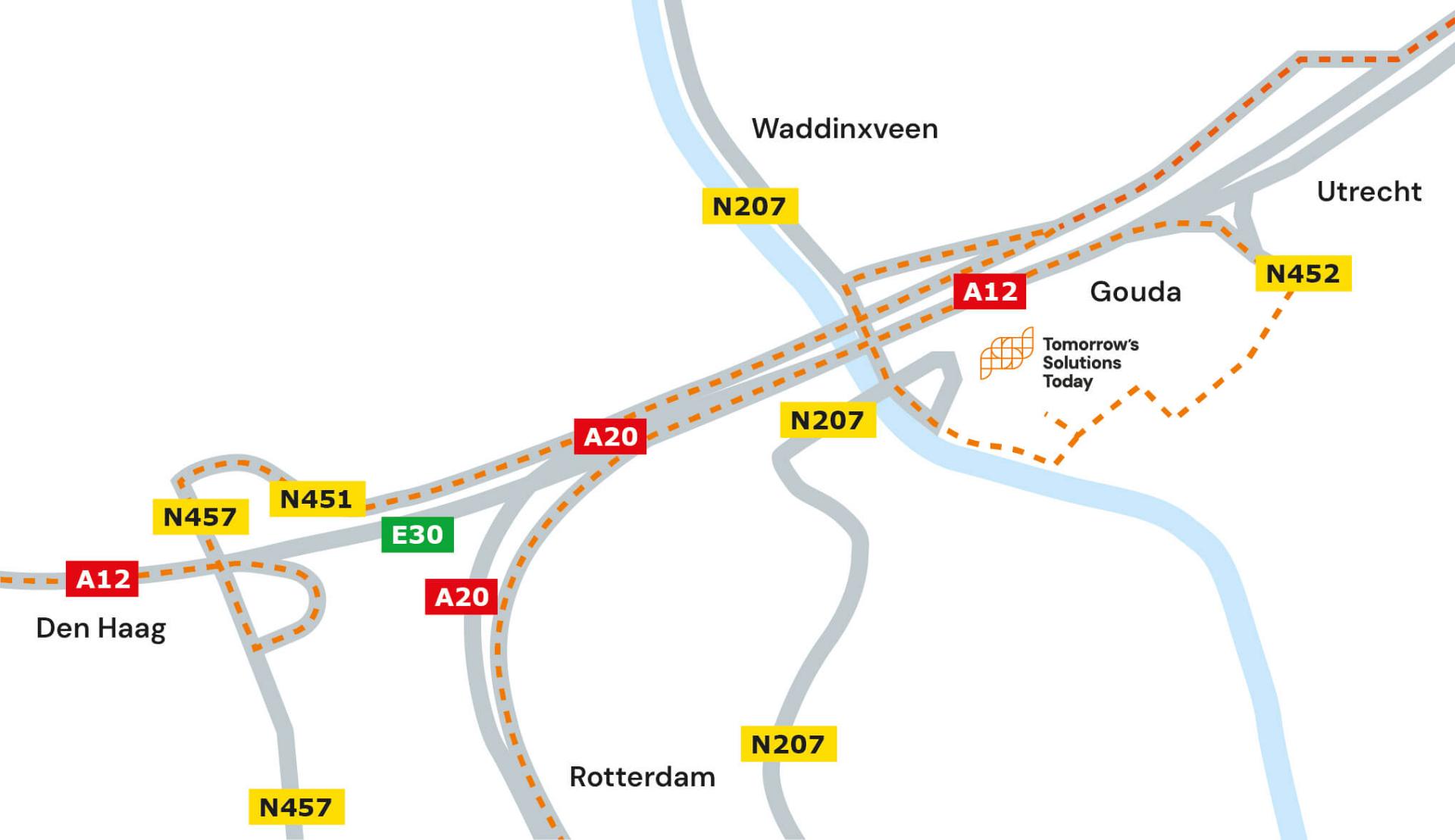routebeschrijving kaart tst